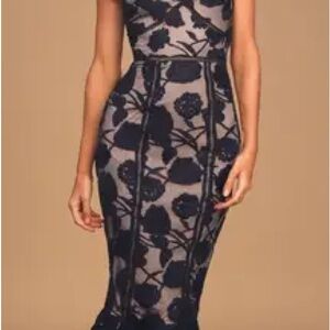 Lulu Elegant Navy Floral Dress